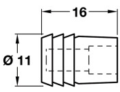 Sleeve with Collar 11x16mm Natural Nylon