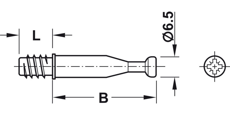Minifix S3000 Con Bolt 5/24mm St Galv