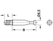 Minifix S3000 Con Bolt 5/24mm St Galv