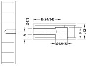 Minifix 15 Housing 12mm wo Rim NP