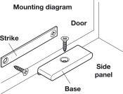 Slim Magnetic Catch 5kg Screw St/Pl Brw