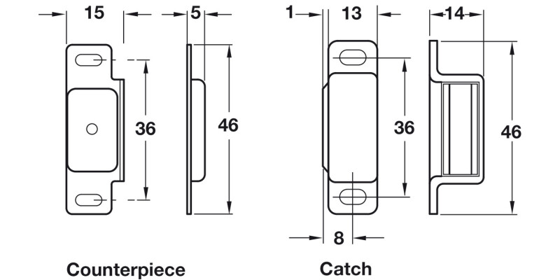 Magnetic Catch 6.0kg Screw EB