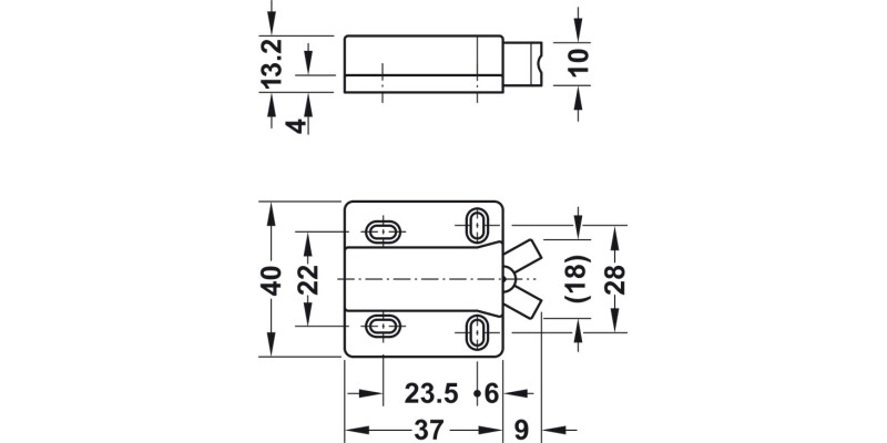 Compact Non Magnetic Catch 3kg Pl Black