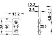 Compact Non Magnetic Catch 3kg Pl Black