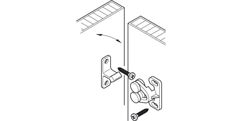 Twin Roller Catch Sprung Nylon Brown