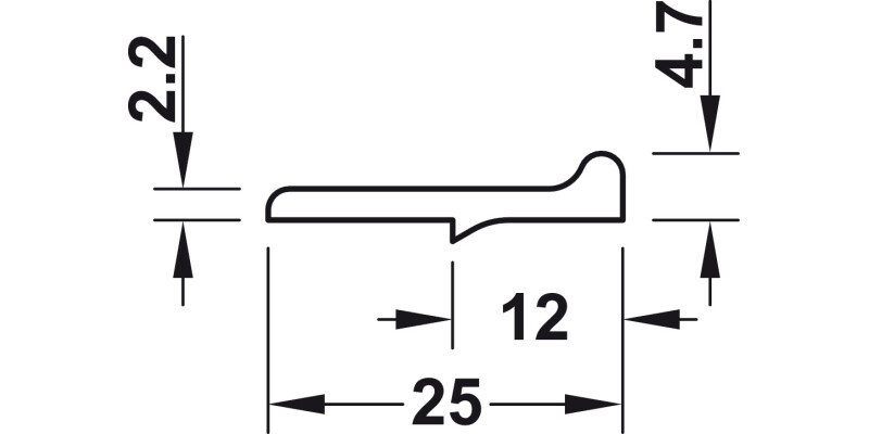 Closure Strip 25x4.7x2.5m Pl Grey Brown