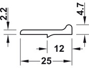 Closure Strip 25x4.7x2.5m Pl Grey Brown
