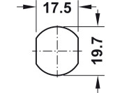 Cam Lock for Tri Socket key 13.0mm Dir.A