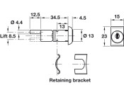Central Lock Rotary Cyl 13.0mm MNP Dif