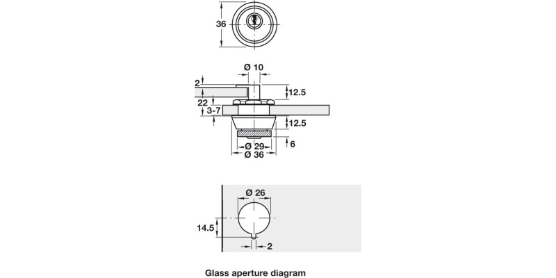 Cylinder Lock Push+Turn H1