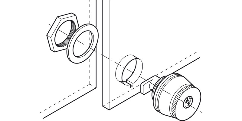Cylinder Lock Push+Turn H1