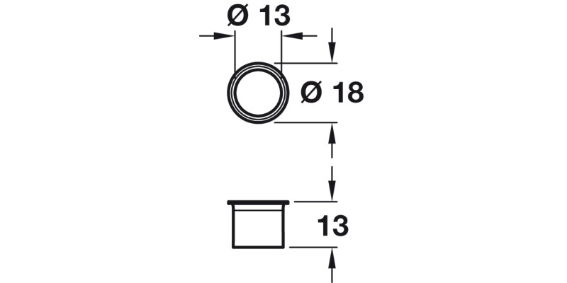 Budget Lock Ferrule Escutcheon D18mm SZP
