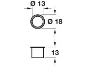 Budget Lock Ferrule Escutcheon D18mm SZP