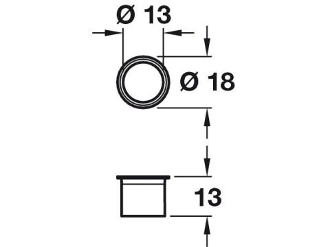 Budget Lock Ferrule Escutcheon D18mm SZP