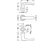 Caravan Handle Set Brown