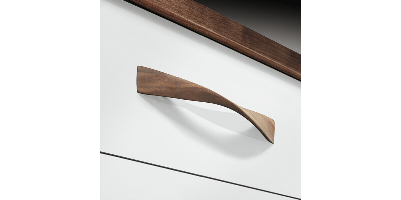 Twist Pull Handle Unfin Oak 320mm cc
