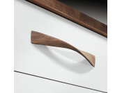 Twist Pull Handle Unfin Oak 320mm cc