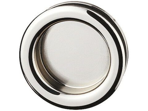 Inset Hdl Brass Pol Nkl Plt D43mm