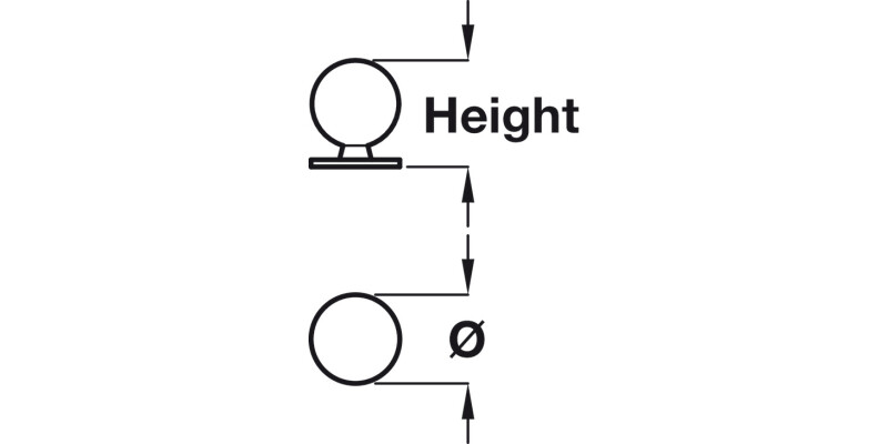 Kendrick Knob Brass Pol Chrome D25x30mm