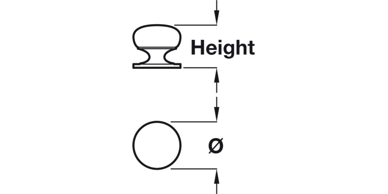 Grosvenor Knob Brass Pol Chr D32x28mm