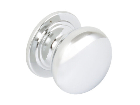 Grosvenor Knob Brass Pol Chr D32x28mm