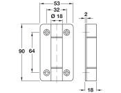 PBA Cub/Brd 316L Hinge Sprung SSS