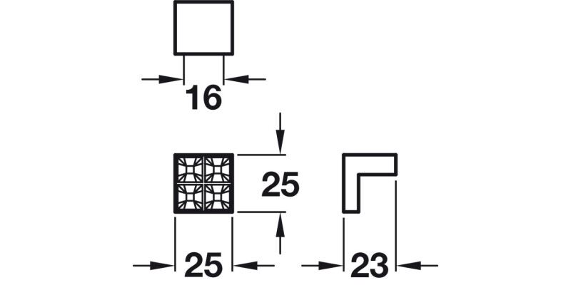 Crystal Pull Hdl ZA Pol Chr 16mm cc