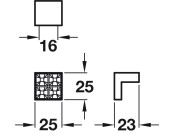 Crystal Pull Hdl ZA Pol Chr 16mm cc