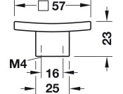 Flynn Knob ZA SS Effect 57x57mm