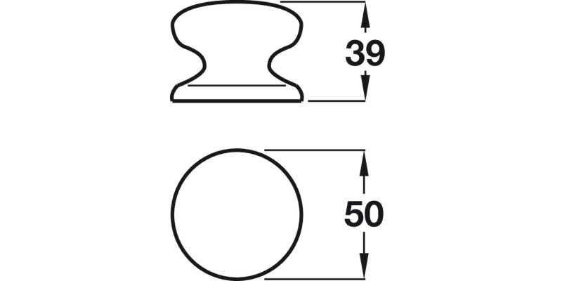 Victoria Knob Ceramic Black D50x39mm