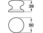 Victoria Knob Ceramic Black D50x39mm