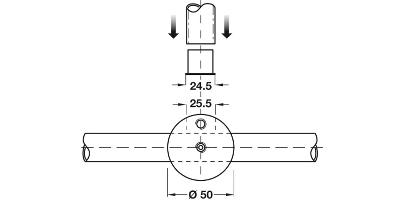 PBA Cub/Gls 316L Tee Piece SSS
