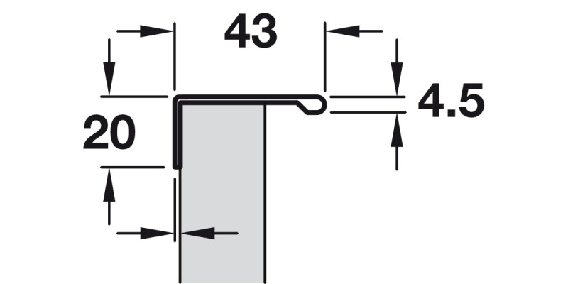 Profile Grip 2.5m Aluminium Silver