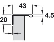 Profile Grip 2.5m Aluminium Silver
