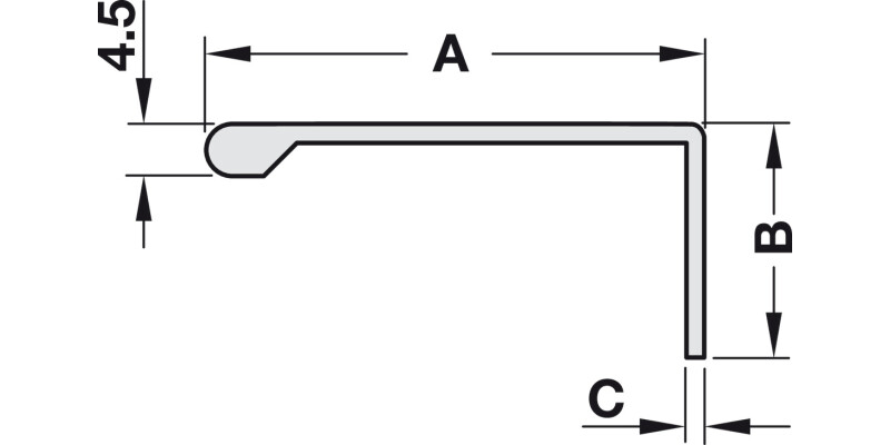 Profile Grip 2.5m Aluminium Silver