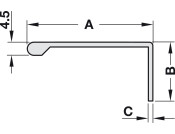 Profile Grip 2.5m Aluminium Silver
