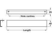 Lister Trim Hdl Alu Bru Nkl 128mm cc