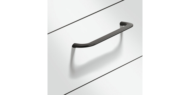 Curly D Pull Hdl ZA Black 64mm cc