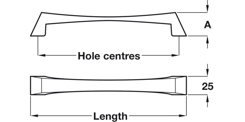 Caleido D Pull Hdl ZA Sat Nkl 320mm cc
