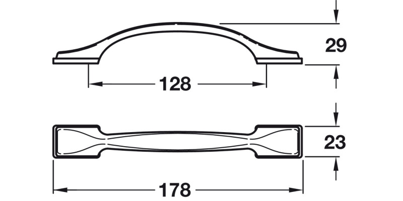 Shapes D Pull Handle ZA Ant Brs 128mm cc