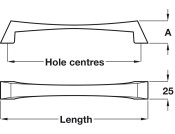 Caleido D Pull Hdl ZA Pol Chr 192mm cc