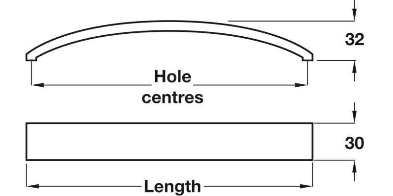 Belmont Bow Handle Alu SSE 224mm cc