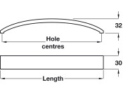 Belmont Bow Handle Alu SSE 224mm cc