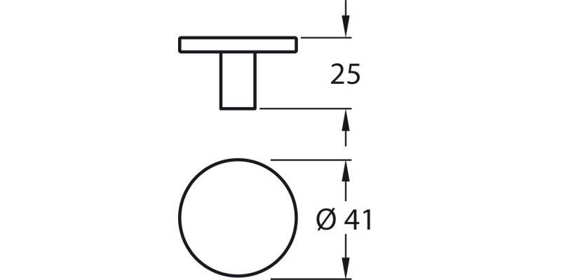 Como Knob Brushed Nickel D41mm