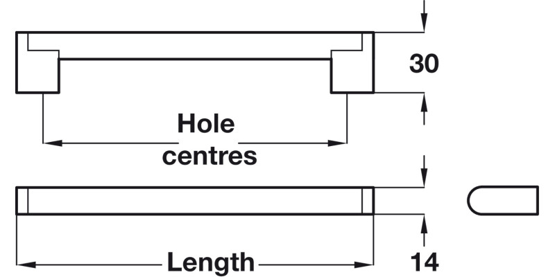 Beulah Boss Bar Hdl SS/ZA D14mm 448mm cc