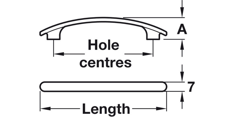 Hudson Bow Handle ZA PC 64mm cc