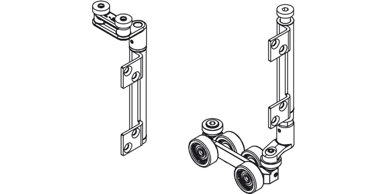 End Meeting Set, Surface Mounted, for Folding Patio Doors, Slido Fold