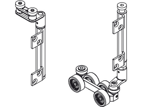 End Meeting Set, Surface Mounted, for Folding Patio Doors, Slido Fold
