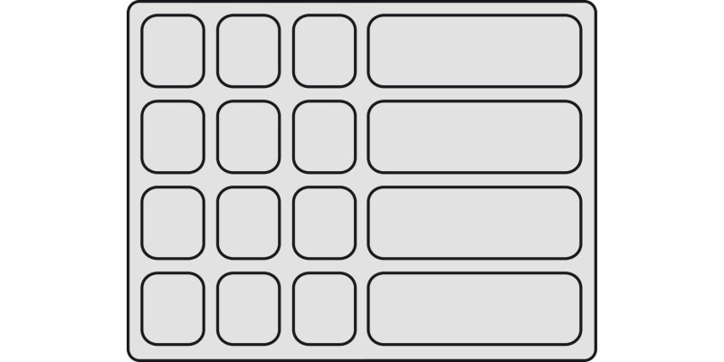 Variant D 35mm Tray 16 Compartments Wht