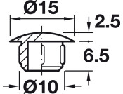 Cover Caps D10mm PF Pl Black